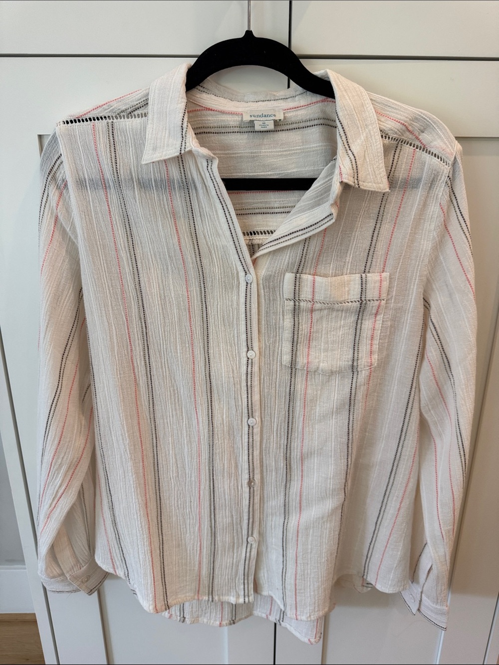 Sundance cotton button-down shirt, size M